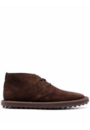 Tod's lace-up suede ankle boots - Marrone