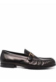 Tod's T-logo leather loafers - Nero