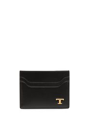 Tod's monogram leather cardholder - Marrone