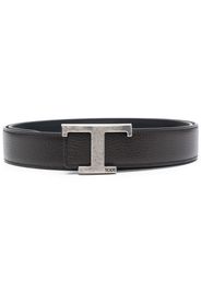 Tod's logo-buckle leather belt - Marrone