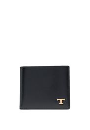 Tod's logo-plaque leather wallet - Nero