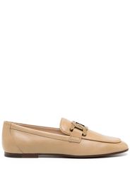 Tod's chain-link leather loafers - Marrone