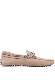Tod's tie-fastening suede loafers - Toni neutri