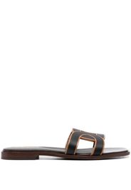 Tod's leather logo strap sandals - Nero