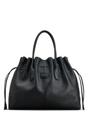 Tod's Borsa a secchiello con logo goffrato - Nero