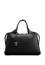 Tod's logo-pendant leather shoulder bag - Nero