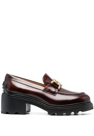 Tod's 60mm chain leather loafers - Marrone