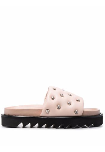 Toga Pulla studded leather slides - Rosa