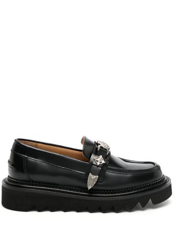Toga Pulla stud-embellished leather loafers - Nero