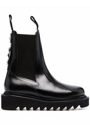 Toga Pulla ridged sole ankle boots - Nero