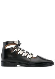 Toga Pulla cut-out lace-up shoes - Nero