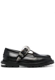 Toga Pulla buckle-fastening leather loafers - Nero