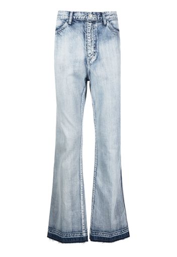 Toga Virilis acid-wash straight-leg jeans - Blu