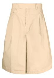 Toga Virilis wide-leg cotton shorts - Marrone