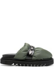 Toga Virilis stud-embellished slip-on mules - Verde