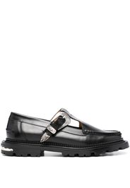 Toga Virilis buckle-fastening leather loafers - Nero