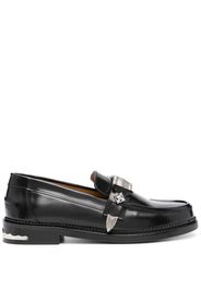 Toga Virilis buckle-detail leather loafers - Nero