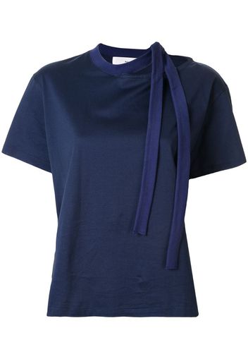 asymmetric tie detail T-shirt