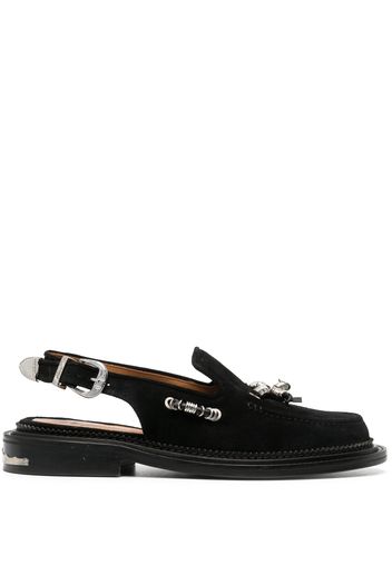 Toga sling-back leather loafers - Nero
