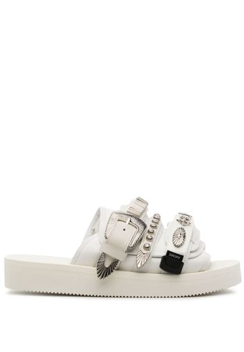 Toga stud-embellished opent-+ - Bianco