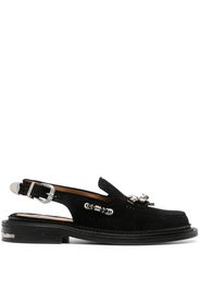 Toga sling-back leather loafers - Nero