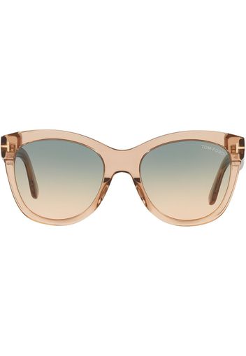 TOM FORD Eyewear square gradient sunglasses - Marrone