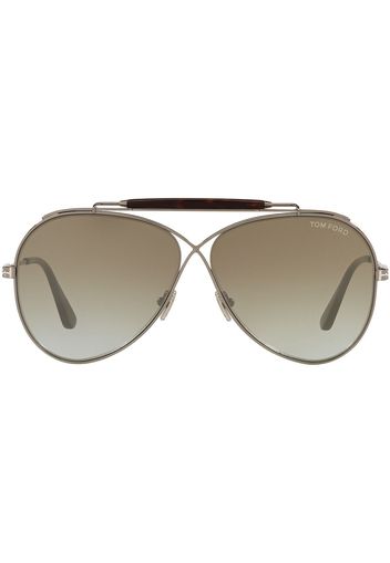 TOM FORD Eyewear infinity aviator sunglasses - 2880D7 GUNMETAL SHINY