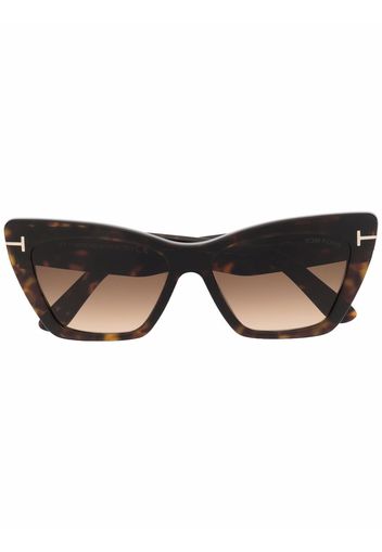 TOM FORD Eyewear Occhiali da sole Whyatt a farfalla - Marrone