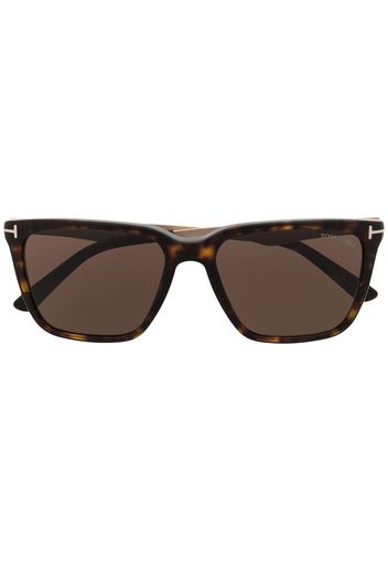 TOM FORD Eyewear tortoiseshell-effect square-frame sunglasses - Marrone