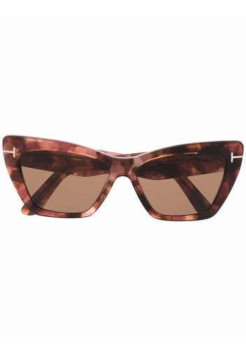 TOM FORD Eyewear tortoiseshell cat-eye frame sunglasses - Marrone