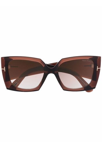 TOM FORD Eyewear Occhiali da sole oversize - Marrone