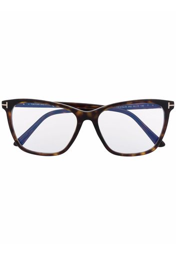 TOM FORD Eyewear Occhiali squadrati tartarugati - Marrone