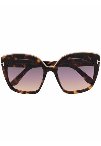 TOM FORD Eyewear tortoiseshell-frame sunglasses - Marrone