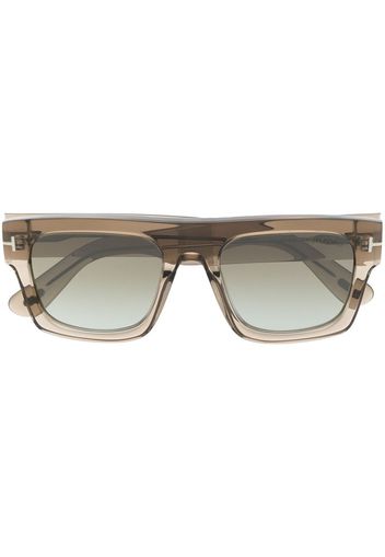 TOM FORD Eyewear Occhiali da sole squadrati trasparenti - Grigio