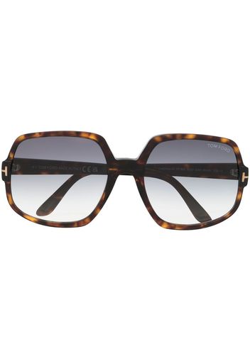 TOM FORD Eyewear Occhiali da sole oversize - Marrone