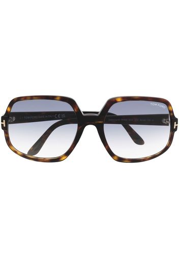 TOM FORD Eyewear Occhiali da sole con effetto tartarugato - Marrone