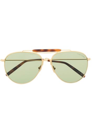 TOM FORD Eyewear Occhiali da sole con montatura stile pilota - Oro