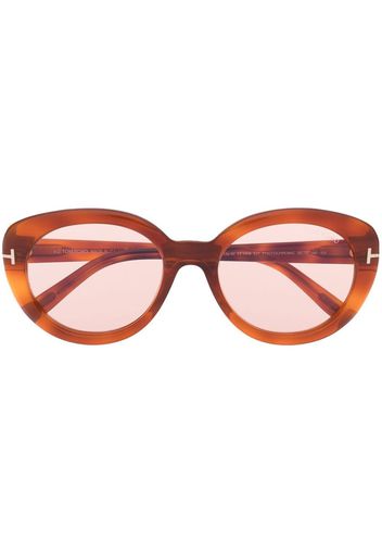 TOM FORD Eyewear Occhiali da sole Lily tondi - Marrone