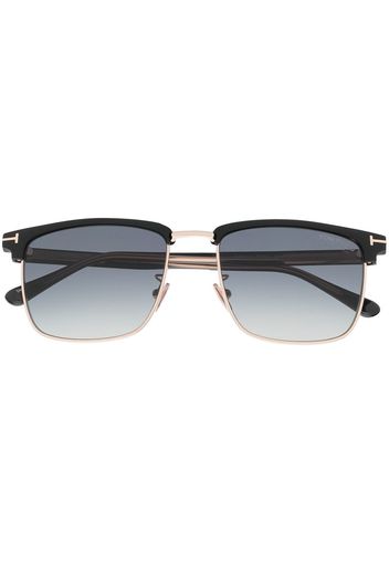 TOM FORD Eyewear Occhiali da sole con placca logo - Nero