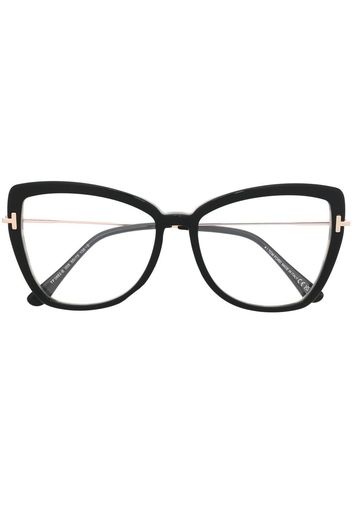 TOM FORD Eyewear tortoiseshell-effect cat-eye glasses - Nero