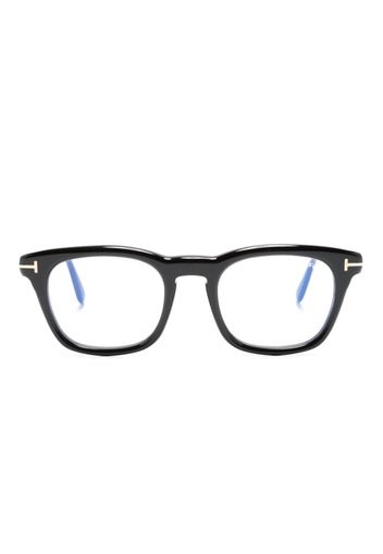 TOM FORD Eyewear logo-plaque square-frame glasses - Nero