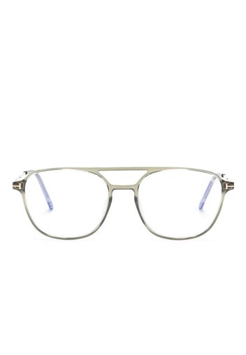 TOM FORD Eyewear thin-arms pilot-frame glasses - Grigio