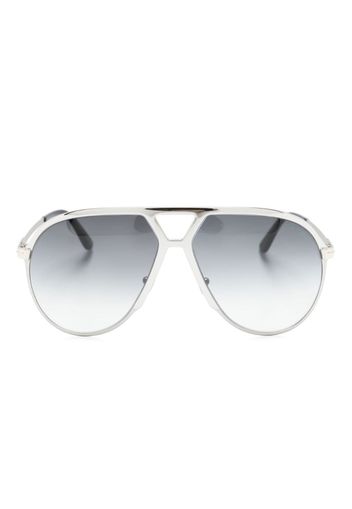 TOM FORD Eyewear Occhiali da sole oversize con stampa - Argento