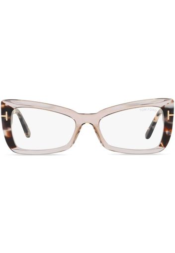 TOM FORD Eyewear two-tone rectangle-frame glasses - Toni neutri