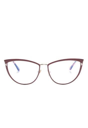 TOM FORD Eyewear Occhiali cat-eye con effetto tartarugato - Rosso