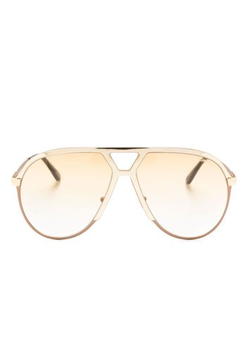 TOM FORD Eyewear Occhiali da sole con montatura stile pilota Xavier - Oro