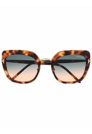 TOM FORD Eyewear Occhiali da sole oversize - Marrone