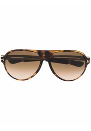 TOM FORD Eyewear Occhiali da sole modello aviator - Marrone