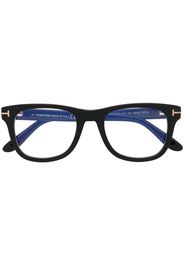 TOM FORD Eyewear Occhiali squadrati con placca logo - Nero