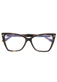 TOM FORD Eyewear Occhiali geometrici tartarugati - Marrone